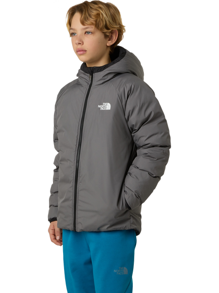 The North Face Kids' Reversible Perrito Hooded Jacket - view 2, Black/Pearl