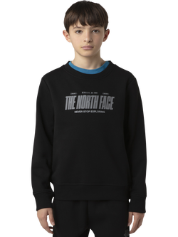 The North Face Kids' Cotton Blend Relaxed Sweatshirt, Black, Black