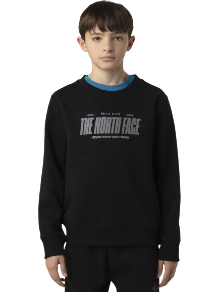 The North Face Kids' Cotton Blend Relaxed Sweatshirt, Black, Black