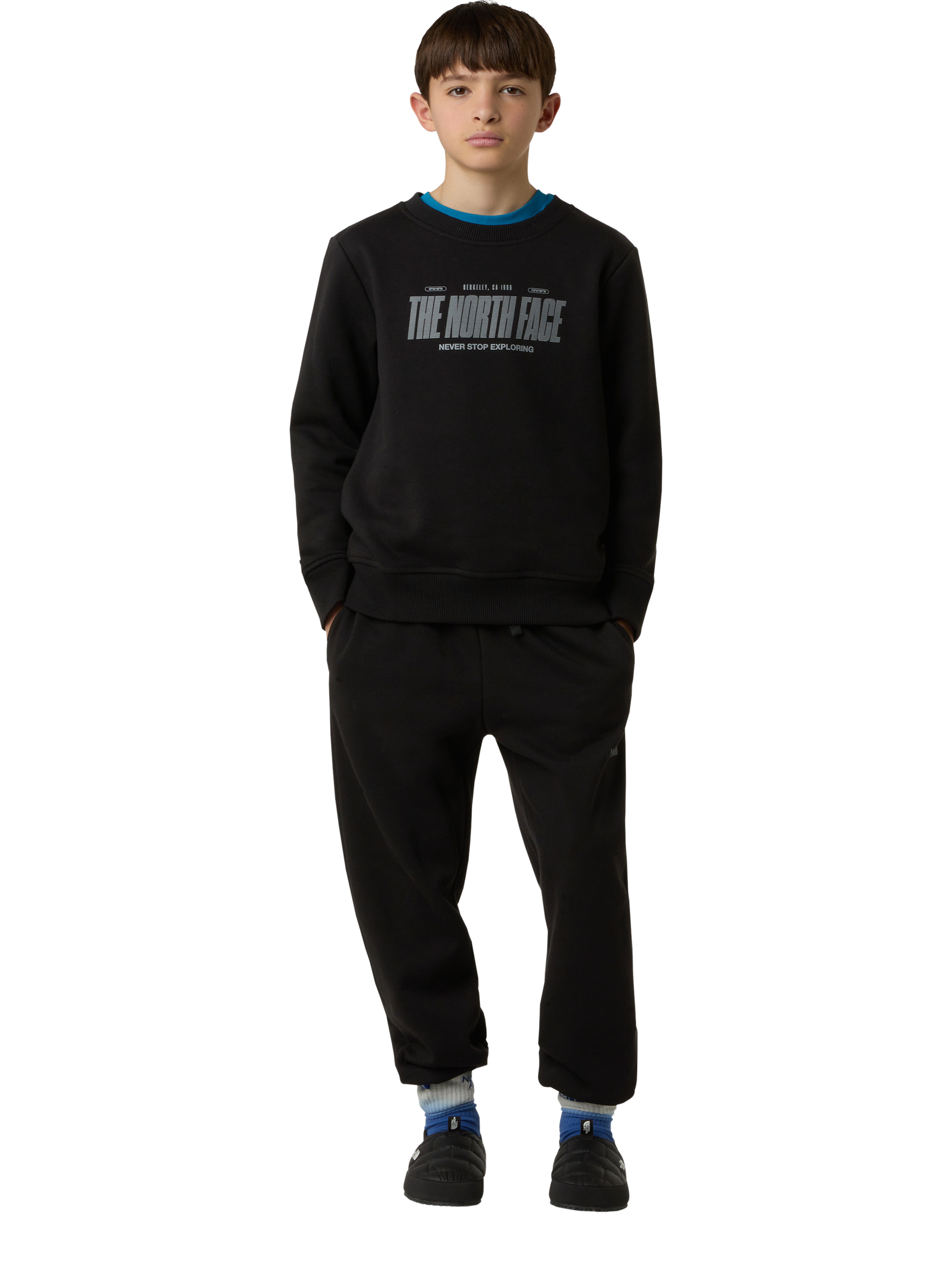 Product image 3 of 6, which shows The North Face Kids' Cotton Blend Relaxed Sweatshirt, Black, XS