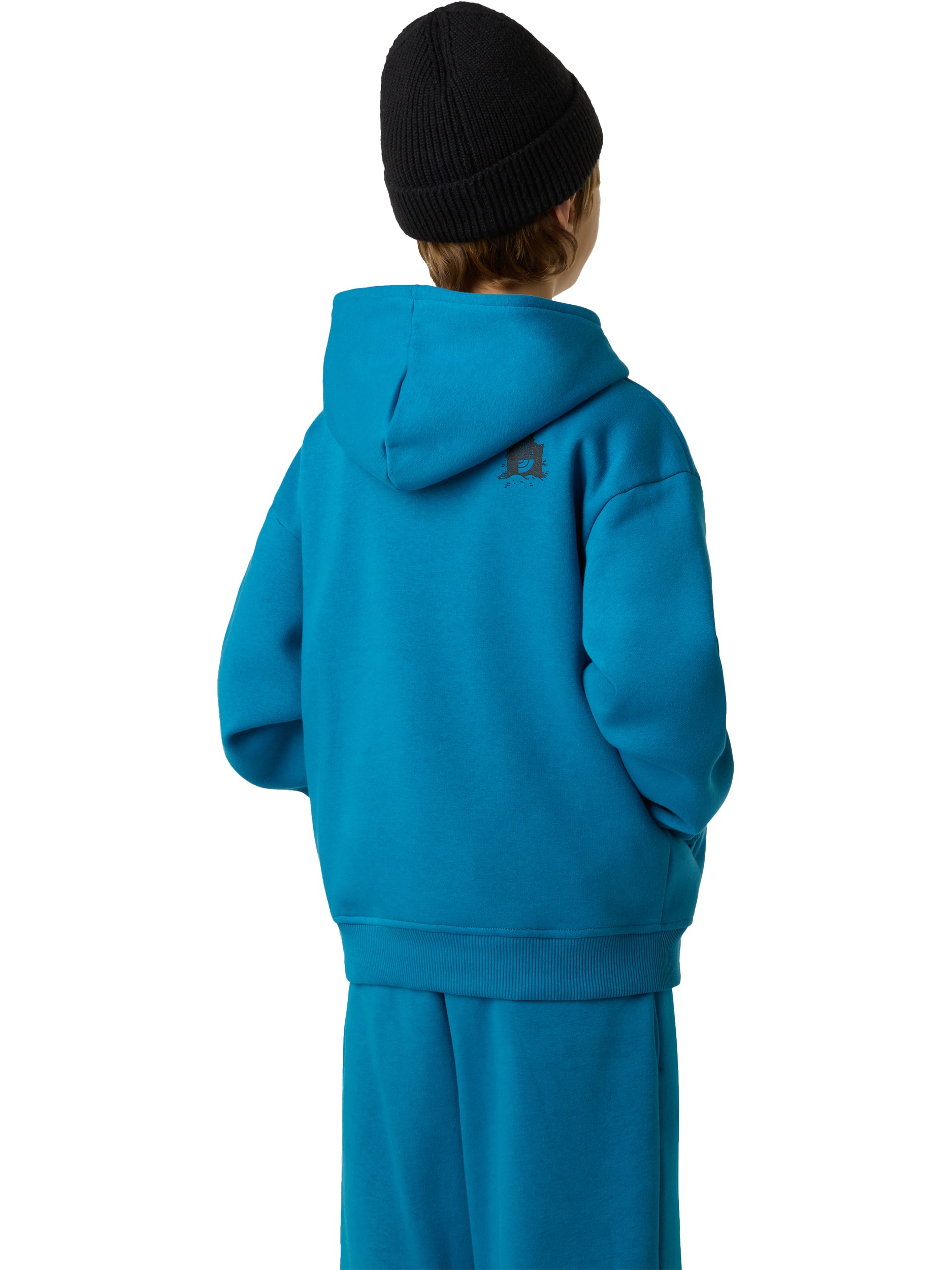 Product image 2 of 7, which shows The North Face Kids Cotton Blend Sports Oversized Hoodie, Dusk Blue, XS