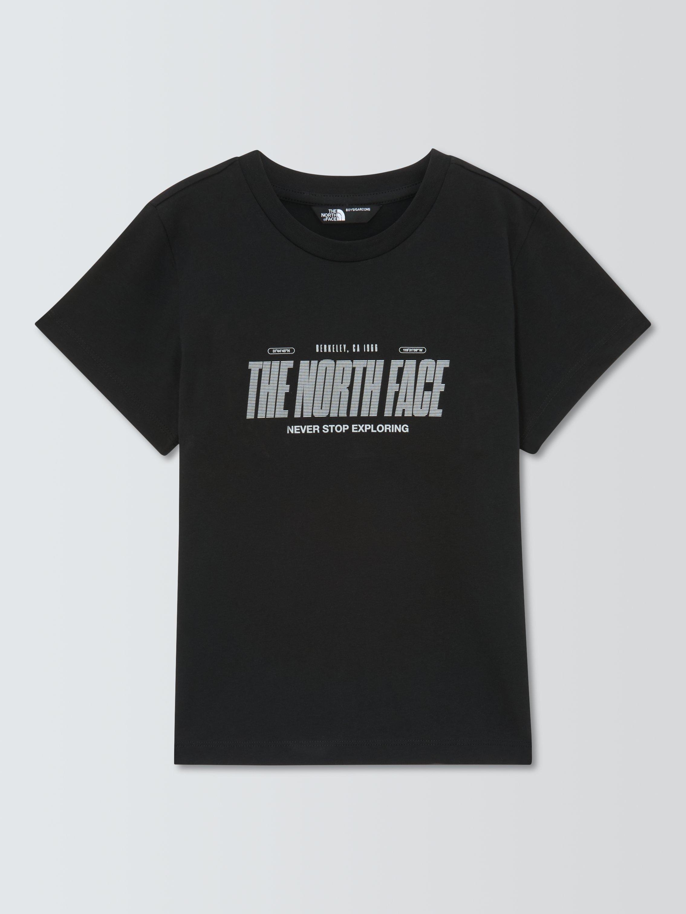 Product image 4 of 6, which shows The North Face Kids' Cotton Reflective Logo T-Shirt, Black, XS