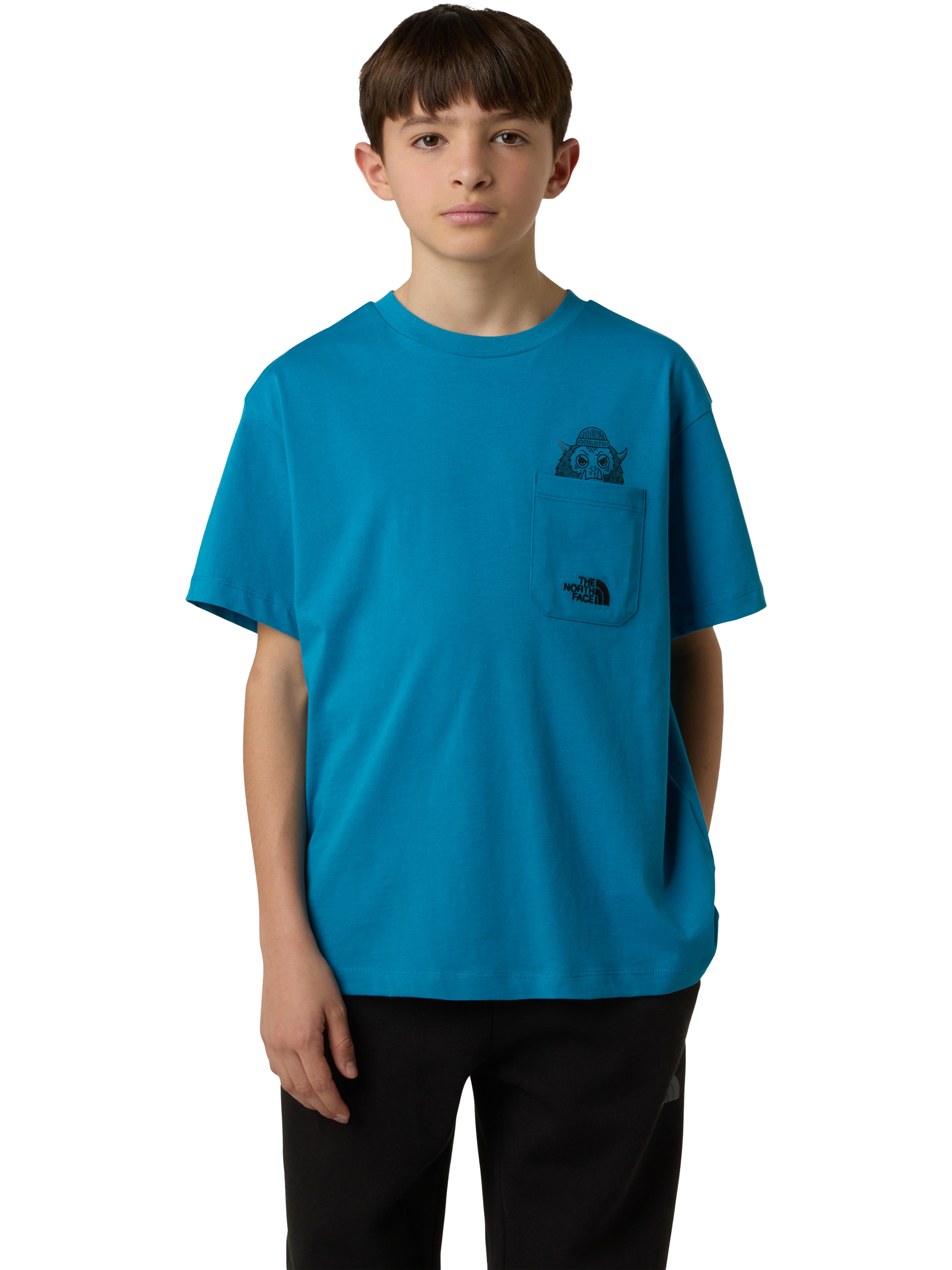 Product image 1 of 4, which shows The North Face Cotton Short Sleeved T-Shirt, Dusk Blue, XS