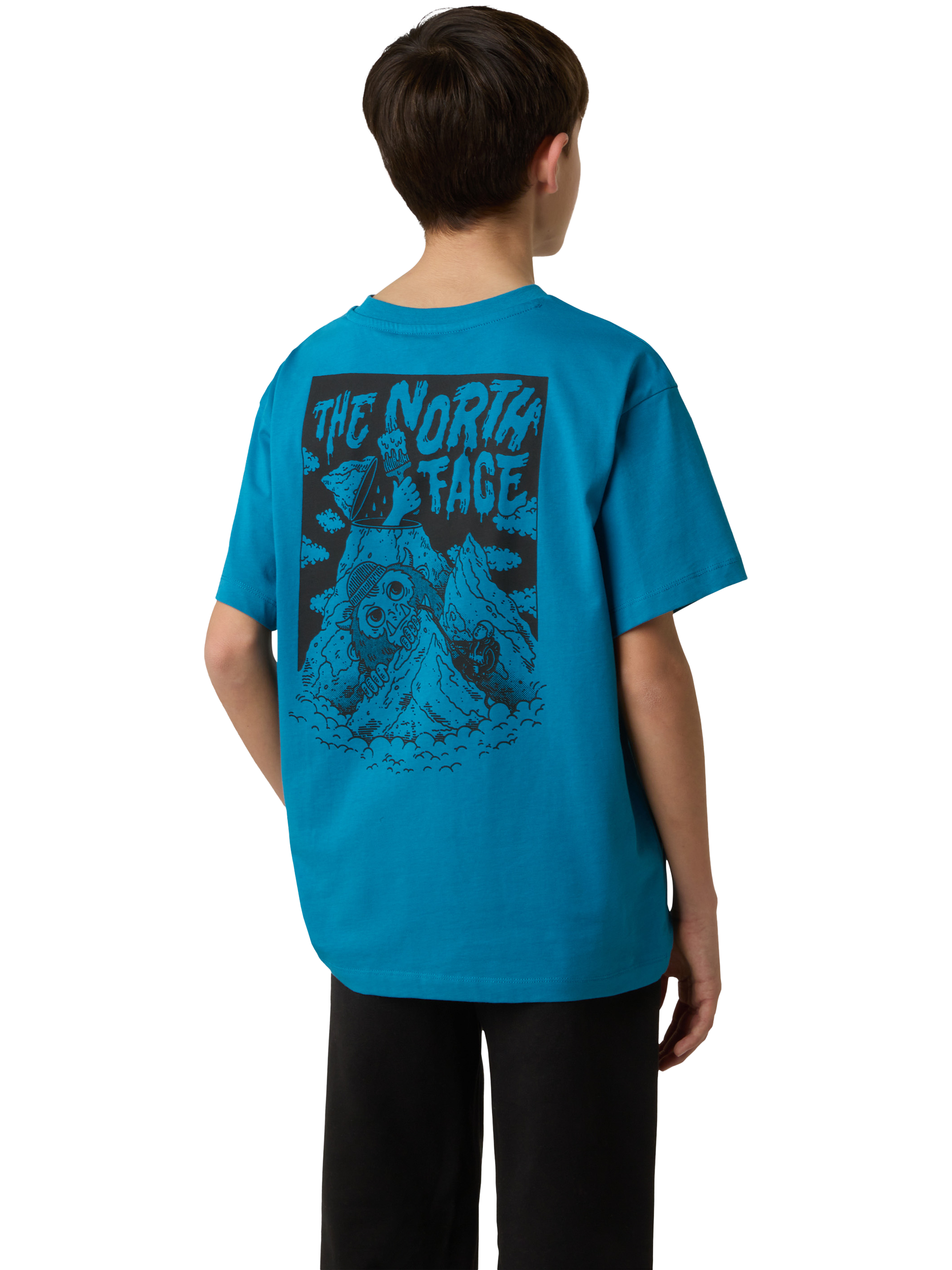 Product image 2 of 4, which shows The North Face Cotton Short Sleeved T-Shirt, Dusk Blue, XS