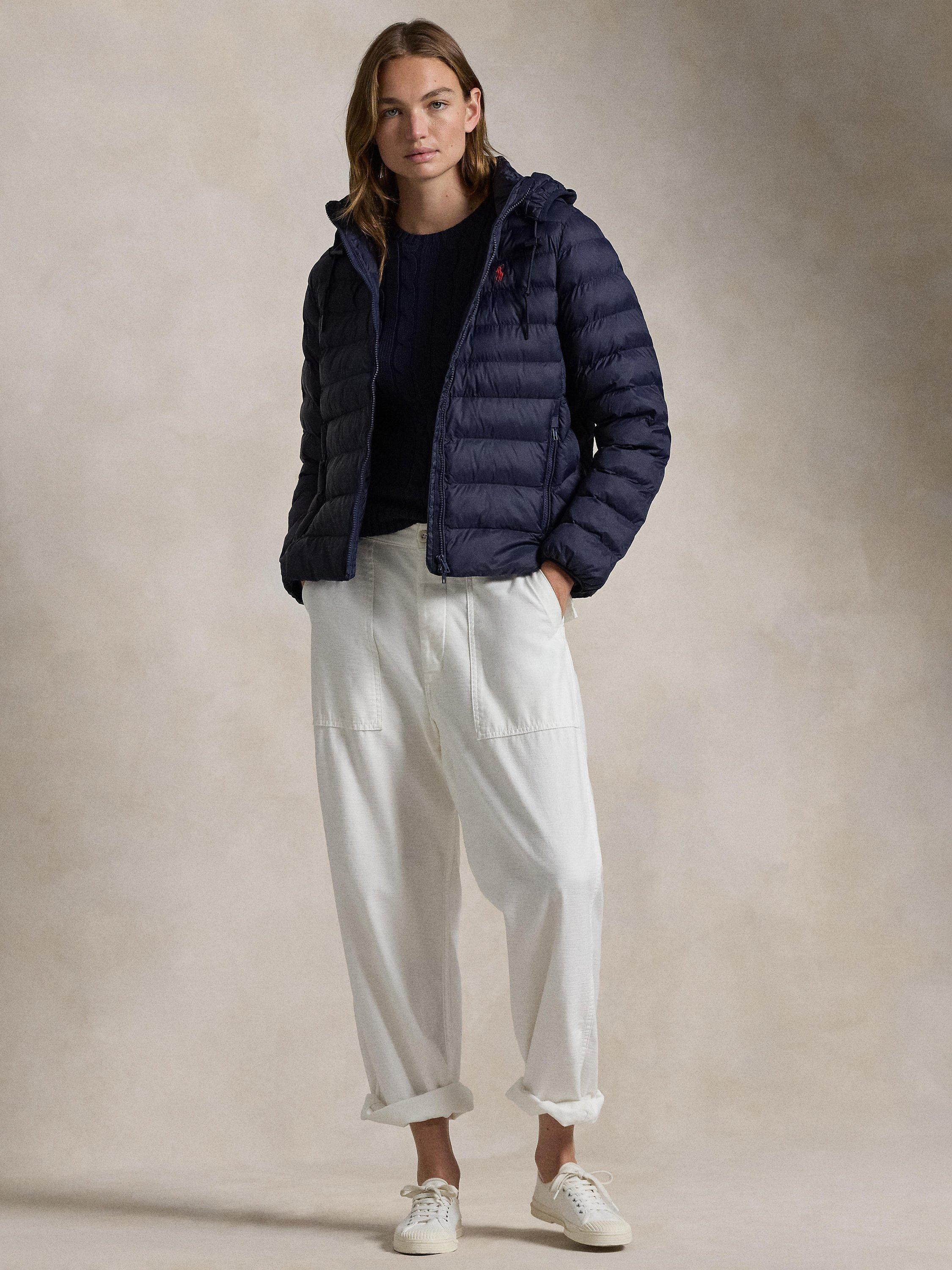 Product image 1 of 5, which shows Polo Ralph Lauren Water Resistant Packable Hooded Jacket, Rl Navy, XXS