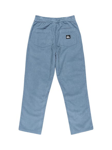 Quicksilver Kids' Taxer Corduroy Drawstring Trousers - view 2, China Blue