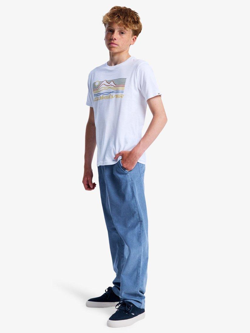 Product image 8 of 8, which shows Quicksilver Kids' Taxer Corduroy Drawstring Trousers, China Blue, 8 years