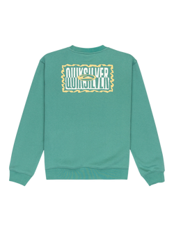Quicksilver Kids' Cotton Blend Graphic Logo Jumper, Deep Sea - view 2, Deep Sea