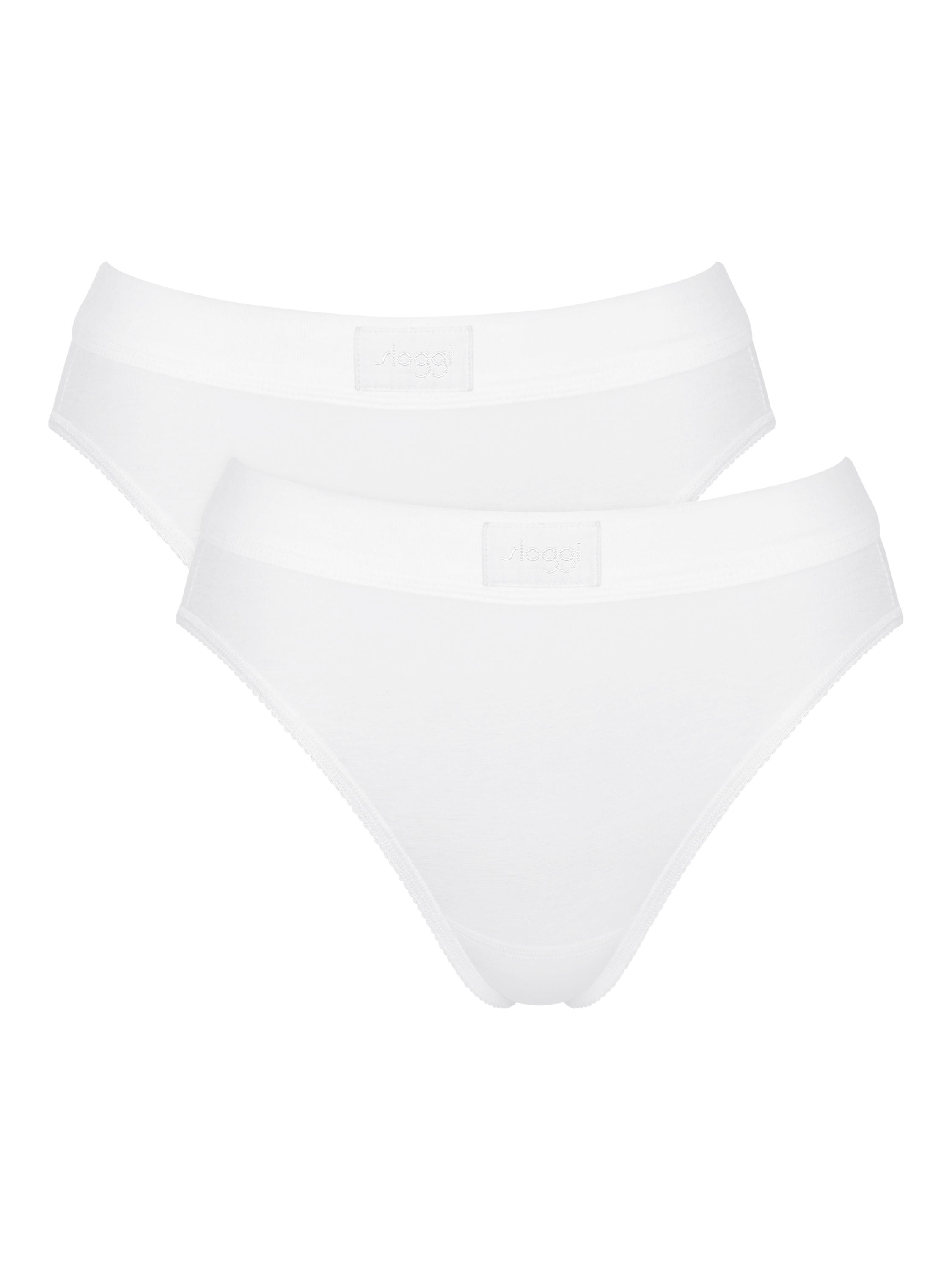 Product image 1 of 7, which shows sloggi Double Comfort Tai Knickers, Pack of 2, White, 8