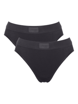 sloggi Double Comfort Tai Knickers, Pack of 2, Black