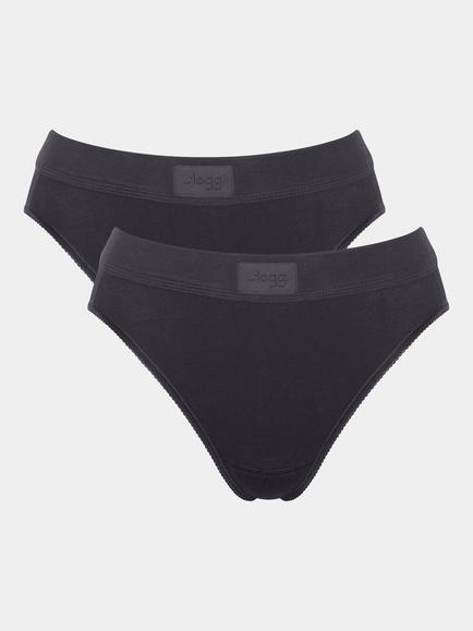 sloggi Double Comfort Tai Knickers, Pack of 2, Black