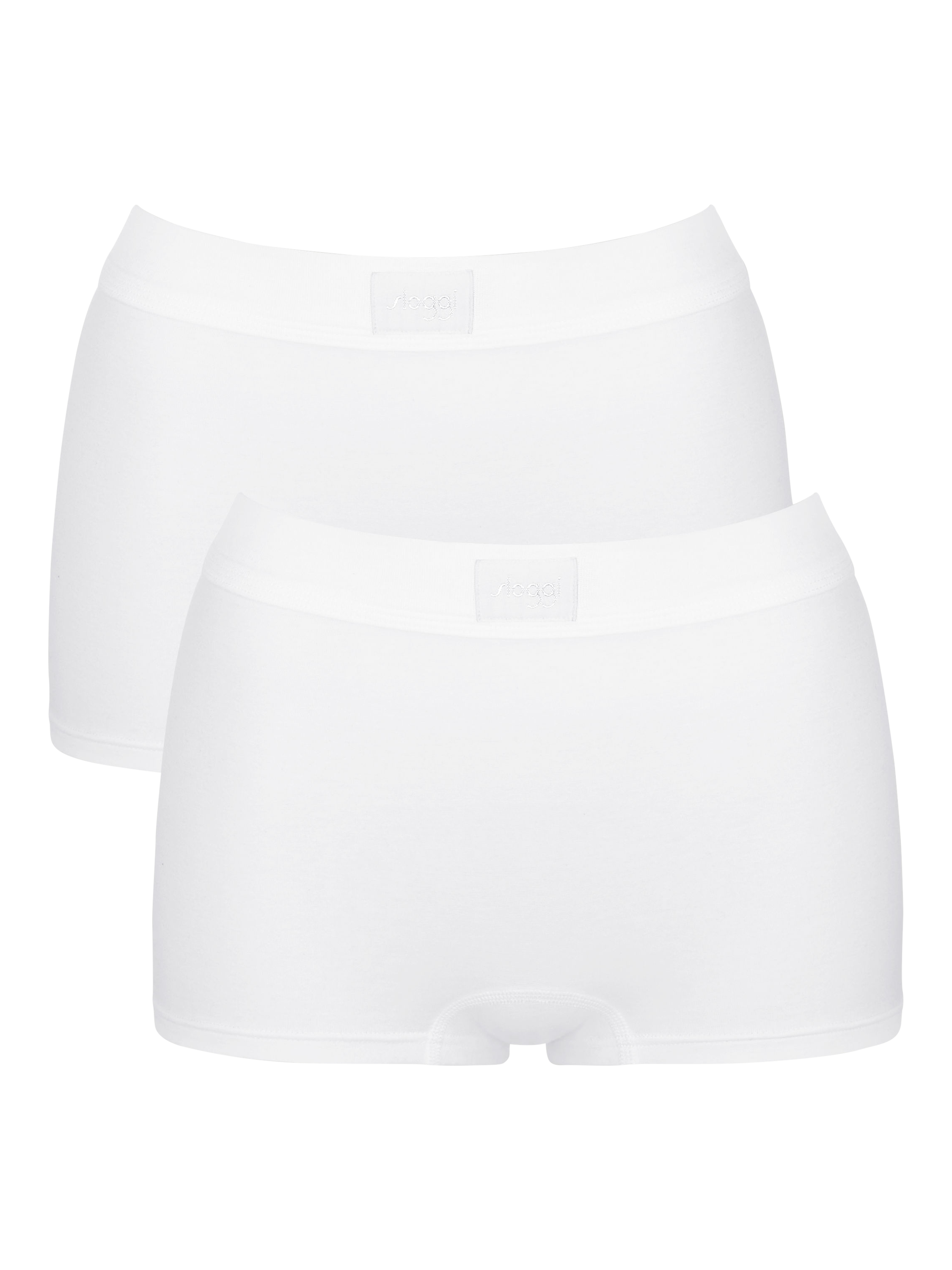 Product image 1 of 7, which shows sloggi Double Comfort Shorty Knickers, Pack of 2, White, 10