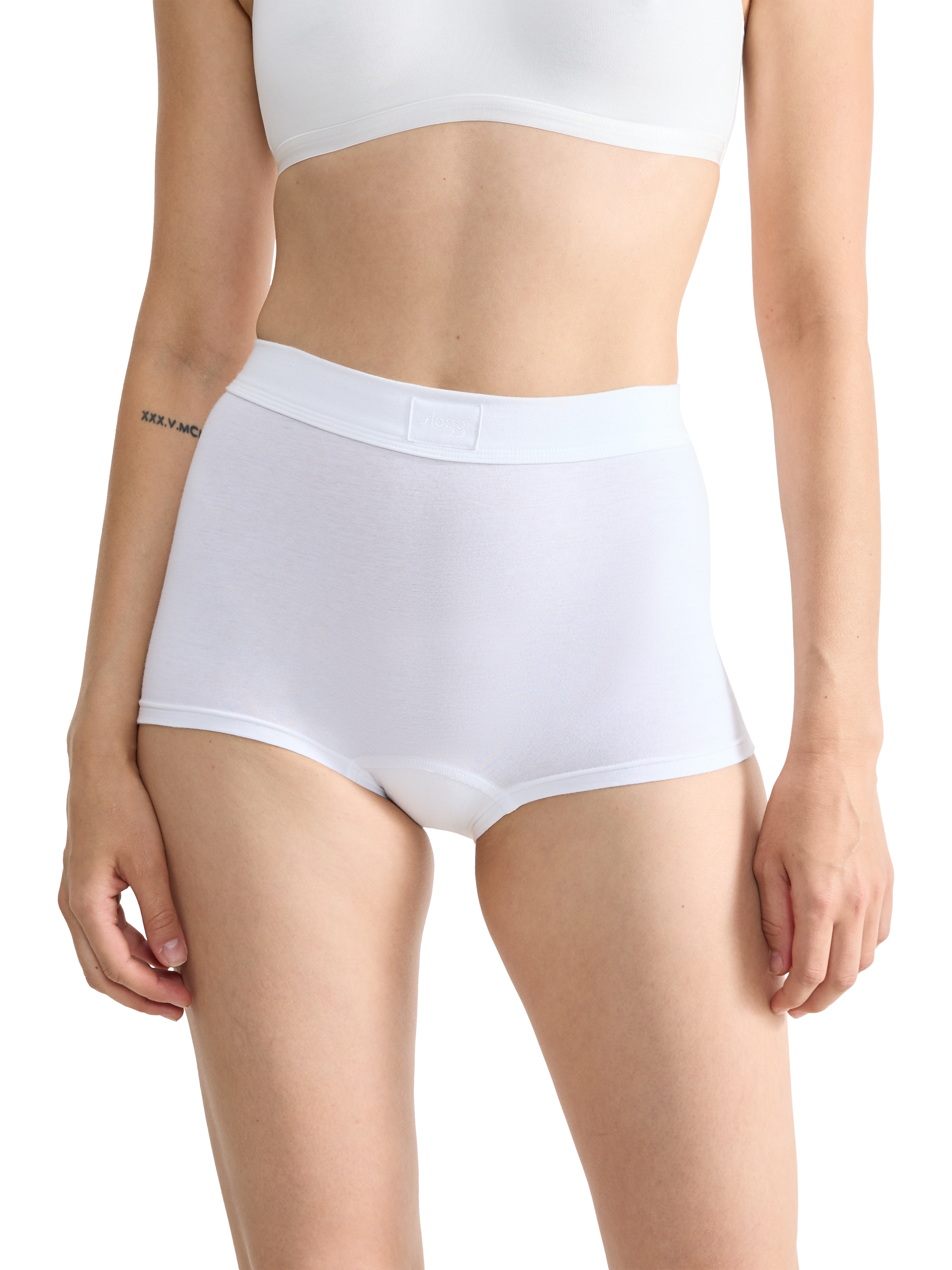 Product image 2 of 7, which shows sloggi Double Comfort Shorty Knickers, Pack of 2, White, 10