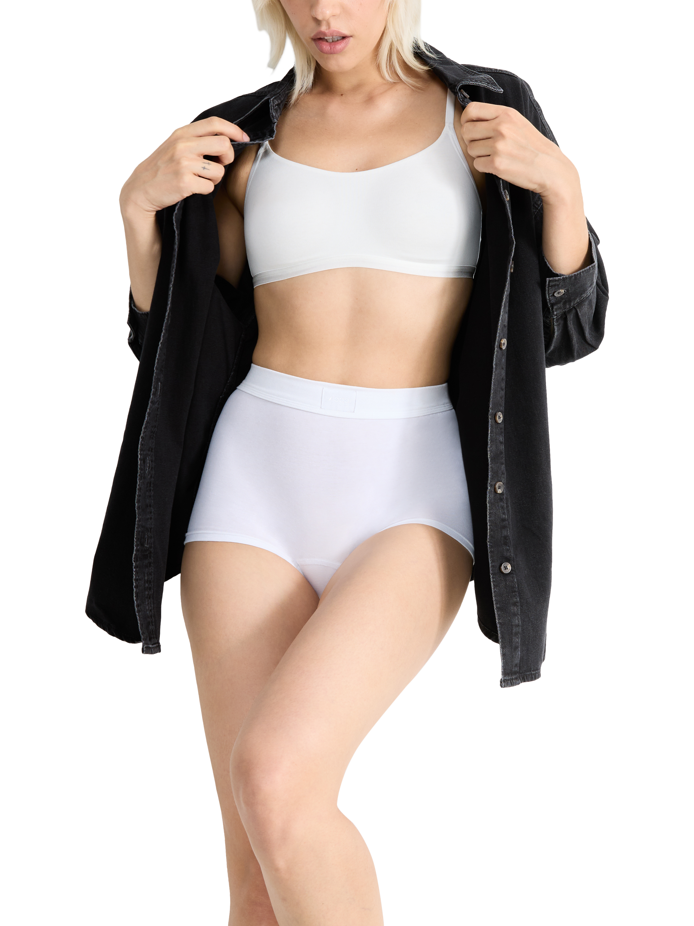 Product image 5 of 7, which shows sloggi Double Comfort Shorty Knickers, Pack of 2, White, 10