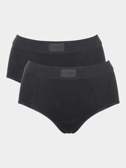 sloggi Double Comfort Maxi Knickers, Pack of 2, Black