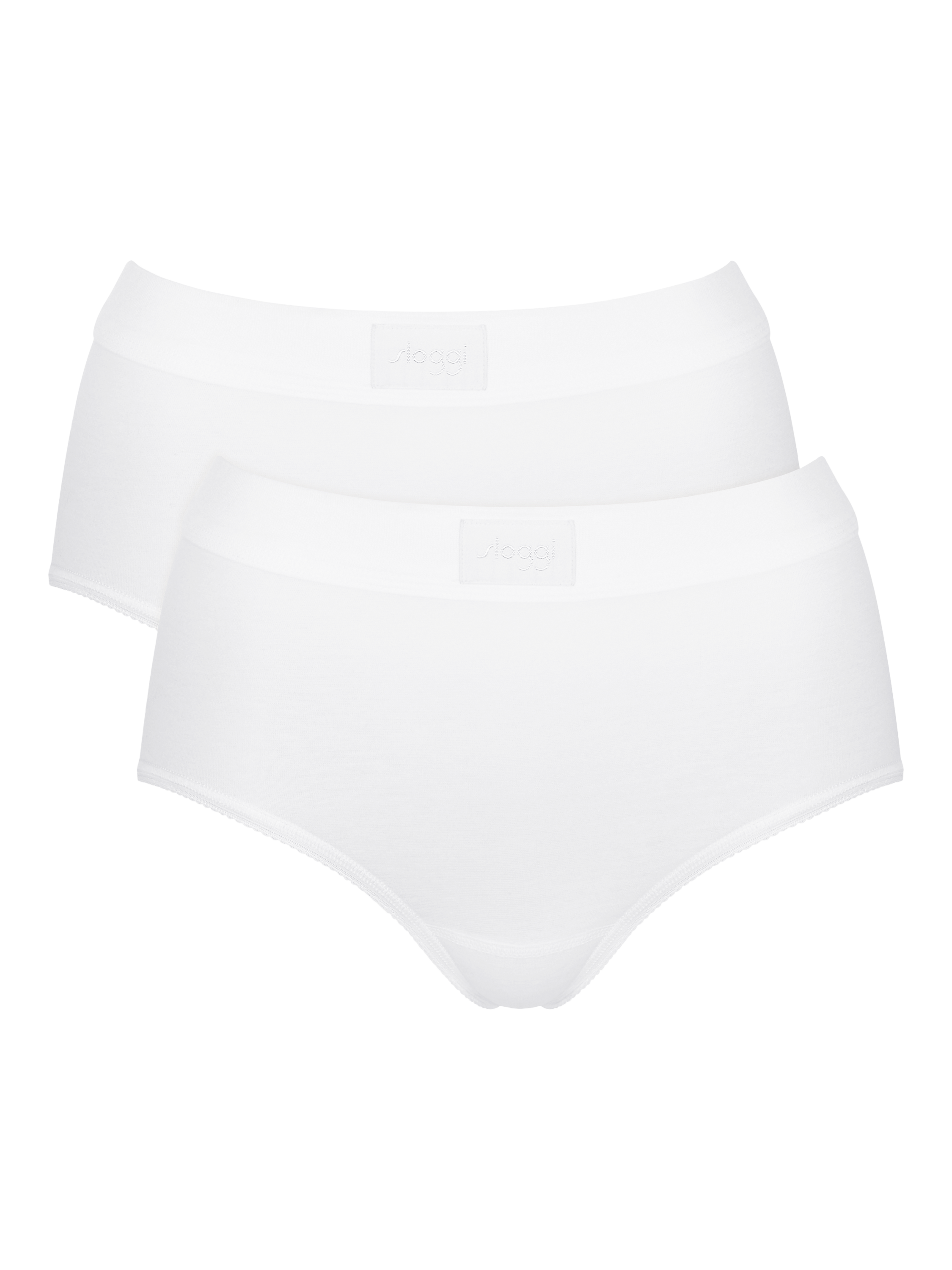 Product image 1 of 7, which shows sloggi Double Comfort Maxi Knickers, Pack of 2, White, 10