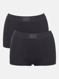 sloggi Double Comfort Shorty Knickers, Pack of 2, Black