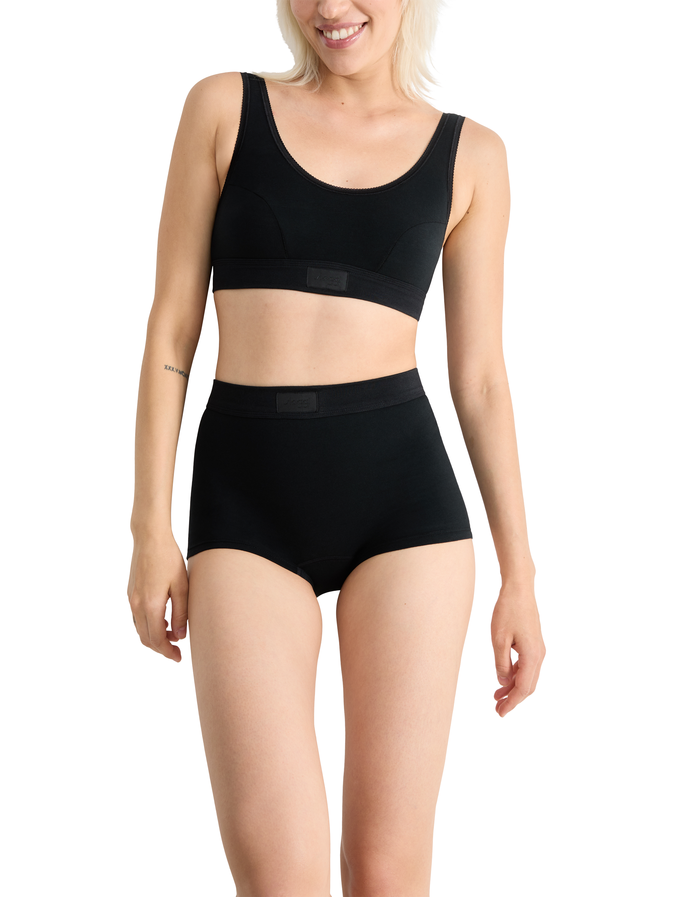 Product image 5 of 7, which shows sloggi Double Comfort Shorty Knickers, Pack of 2, Black, 10