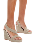 Carvela Gala Jewel Embellished High Wedge Heel Sandals