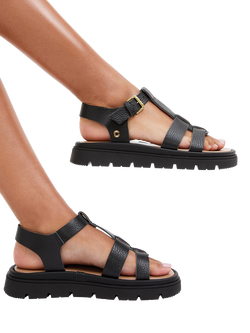 Carvela Pavilion Leather T-Bar Sandals - view 2, Black