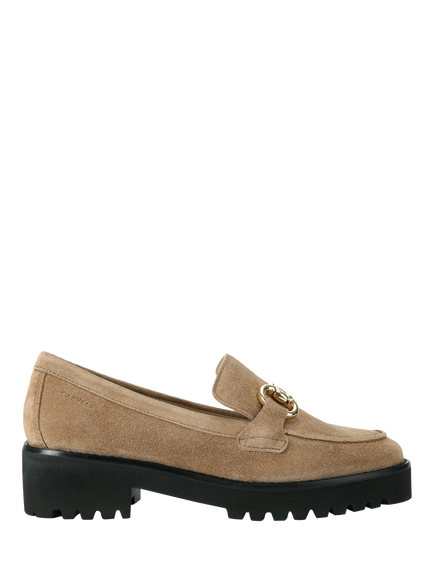 Carvela Chester Suede Slip On Loafers, Beige, Beige
