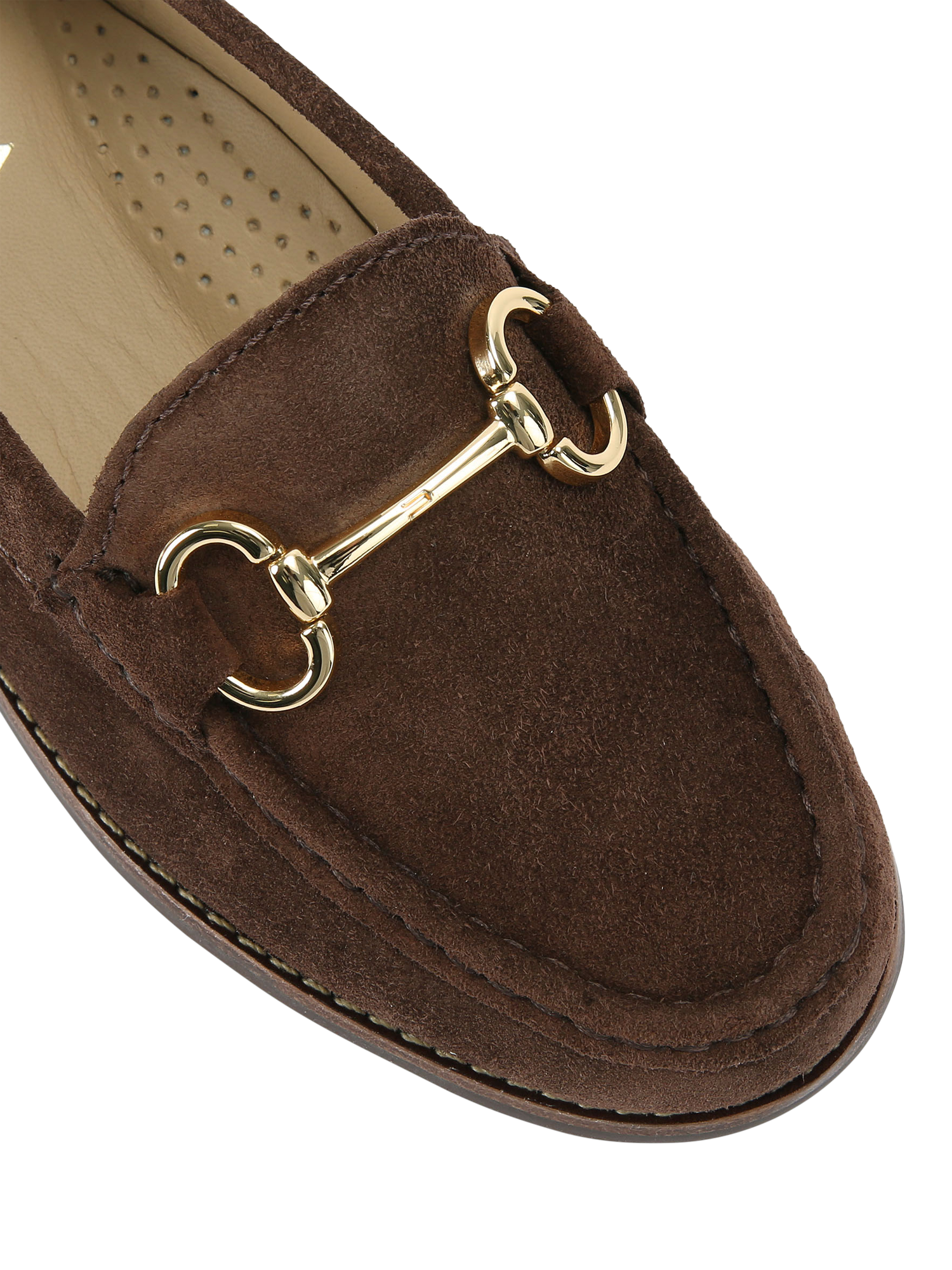 Product image 5 of 5, which shows Carvela Click Suede Slip On Loafers, Dark Brown, 3