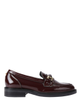 Carvela Noto Patent Leather Loafers, Black, Red Wine