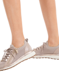 Carvela Pace Zip Knit Trainers, Natural Taupe