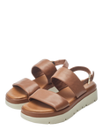 Moda in Pelle Netty Padded Leather Flatform Sandals, Tan
