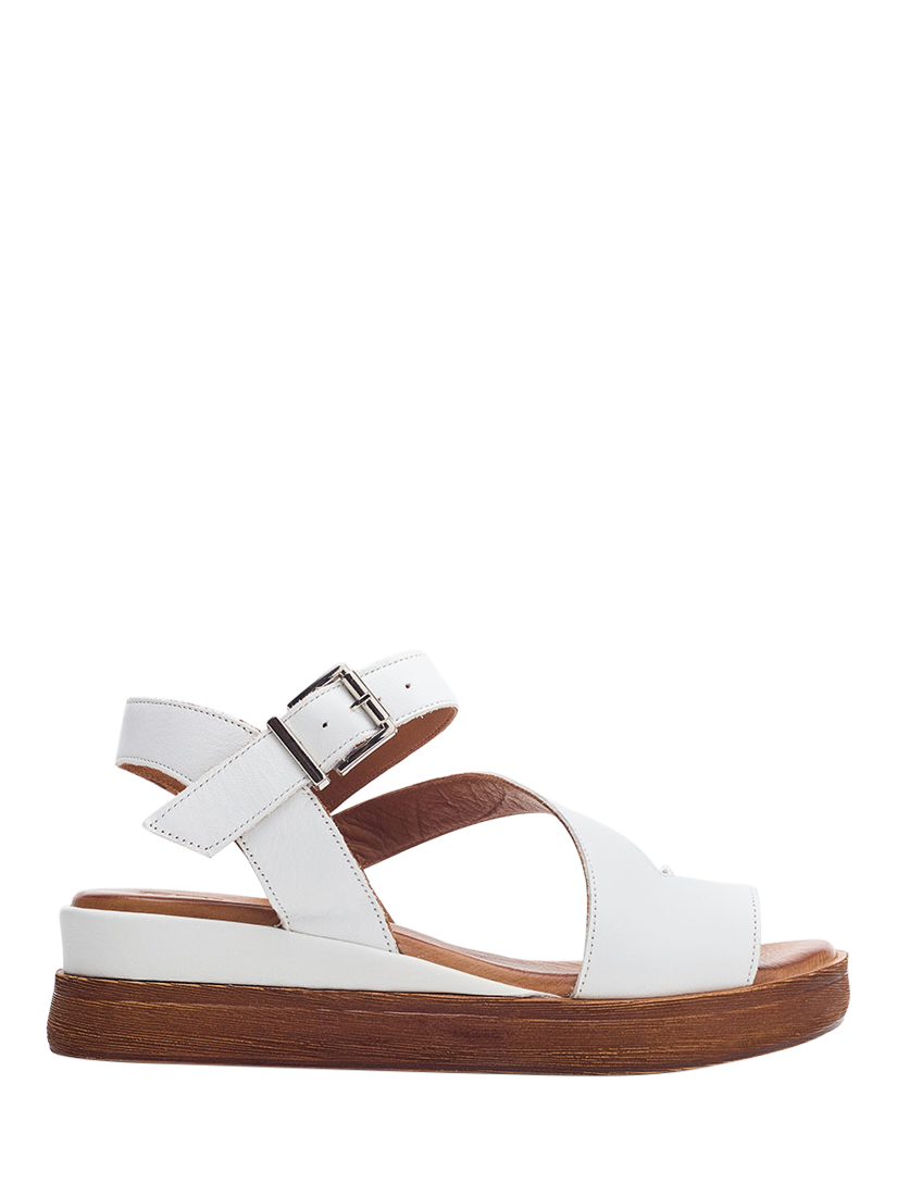 Product image 1 of 4, which shows Moda in Pelle Palmers Leather Footbed Sandals, White, 3