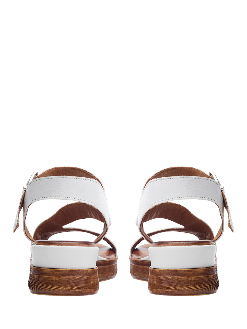 Product image 3 of 4, which shows Moda in Pelle Palmers Leather Footbed Sandals, White, 3