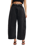 Good American Good Extreme Barrel Leg Relaxed Jeans, Black