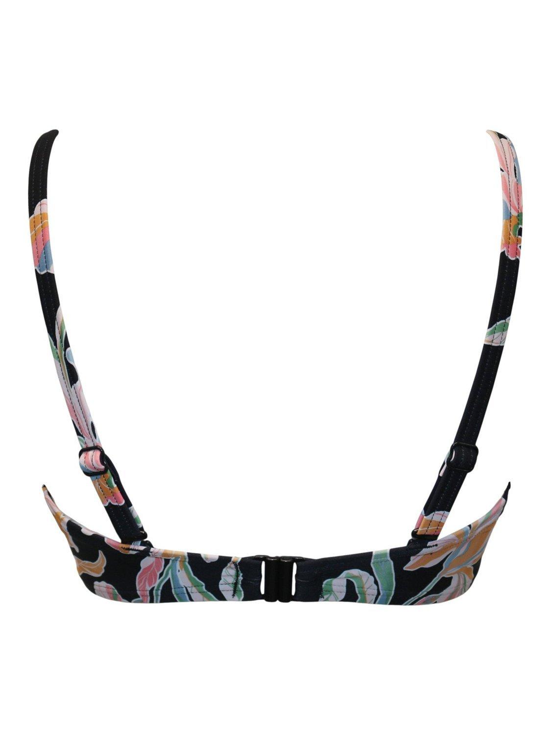 Product image 6 of 6, which shows Pour Moi Free Spirit Underwired Bikini Top, Black/Multi, 32B