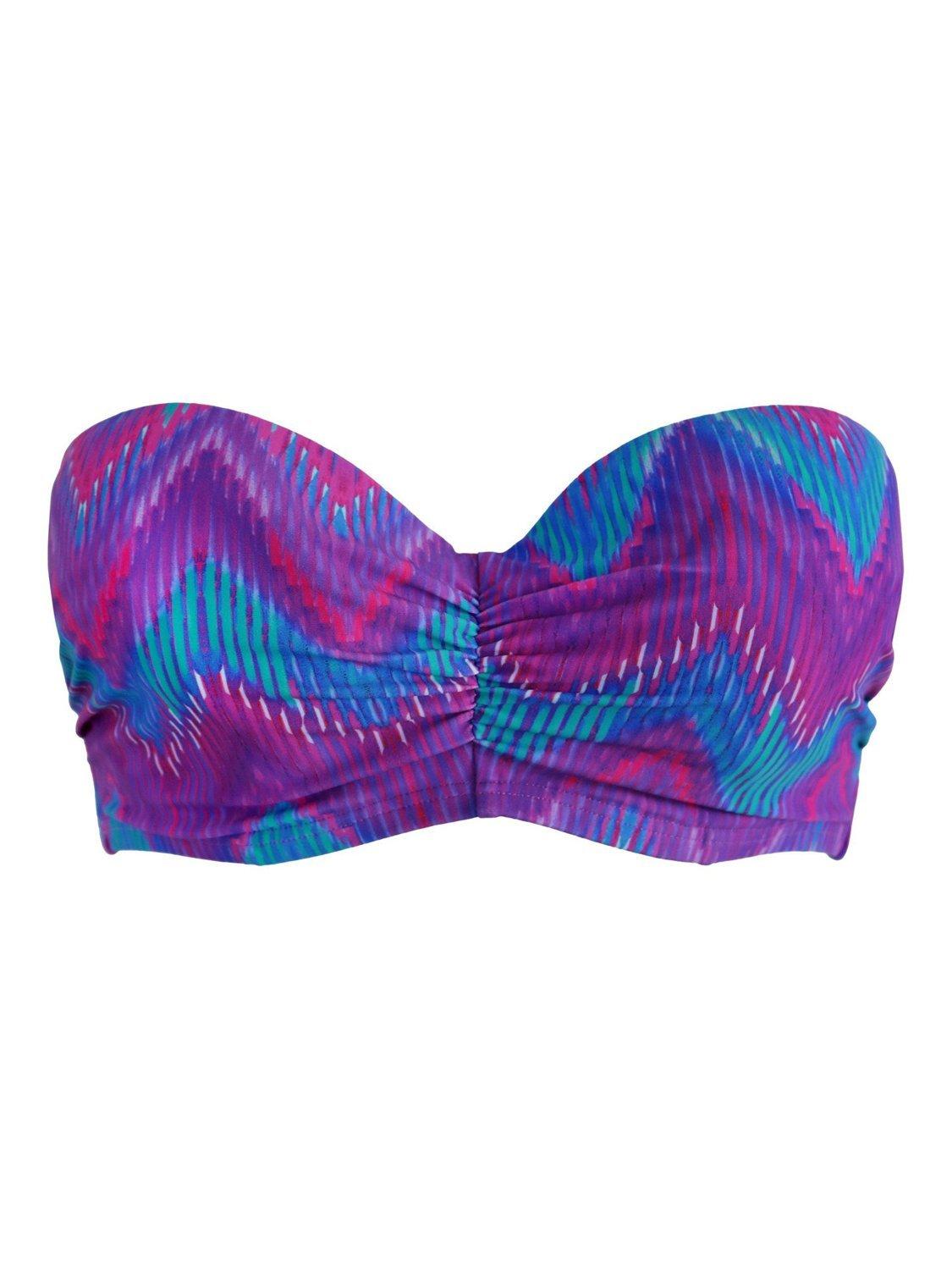 Product image 7 of 9, which shows Pour Moi Malibu Underwired Non-Padded Halter Neck Bikini Top, Multi, 32C