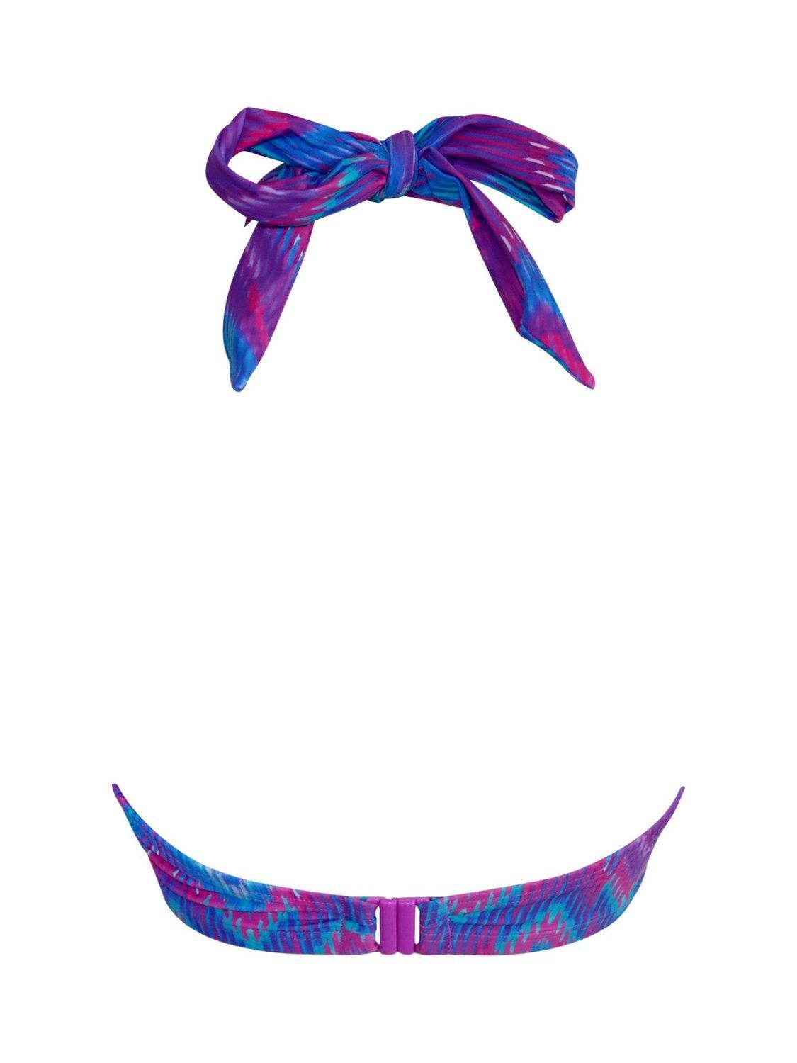 Product image 9 of 9, which shows Pour Moi Malibu Underwired Non-Padded Halter Neck Bikini Top, Multi, 32C