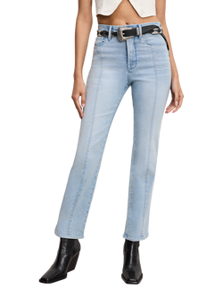 Good American Good Curve High-Rise Light Compression Cotton Denim Jeans, Indigo