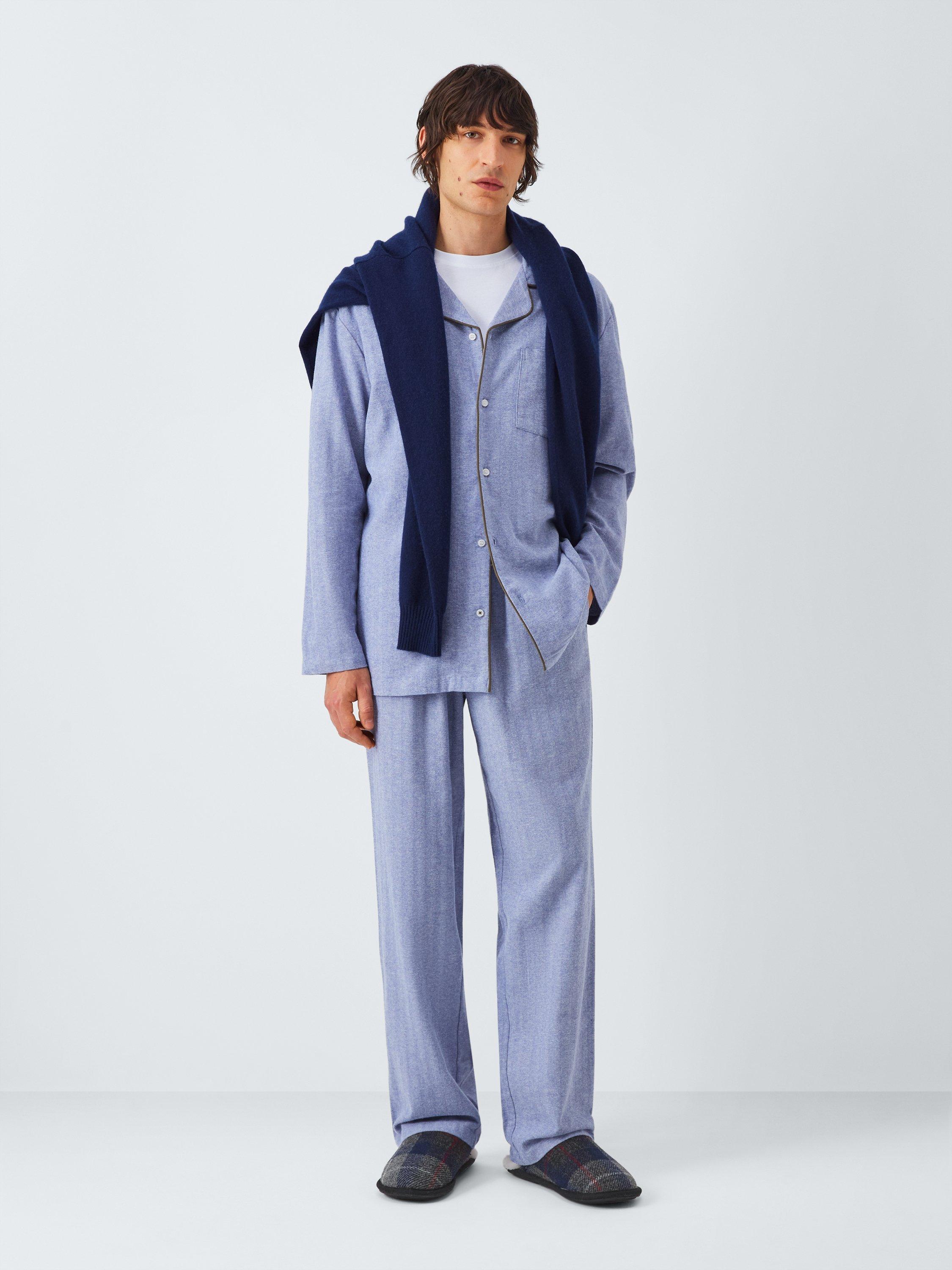 Product image 6 of 6, which shows John Lewis Harris Tweed Slip-On Mule Slippers, Multi Check Navy, 7