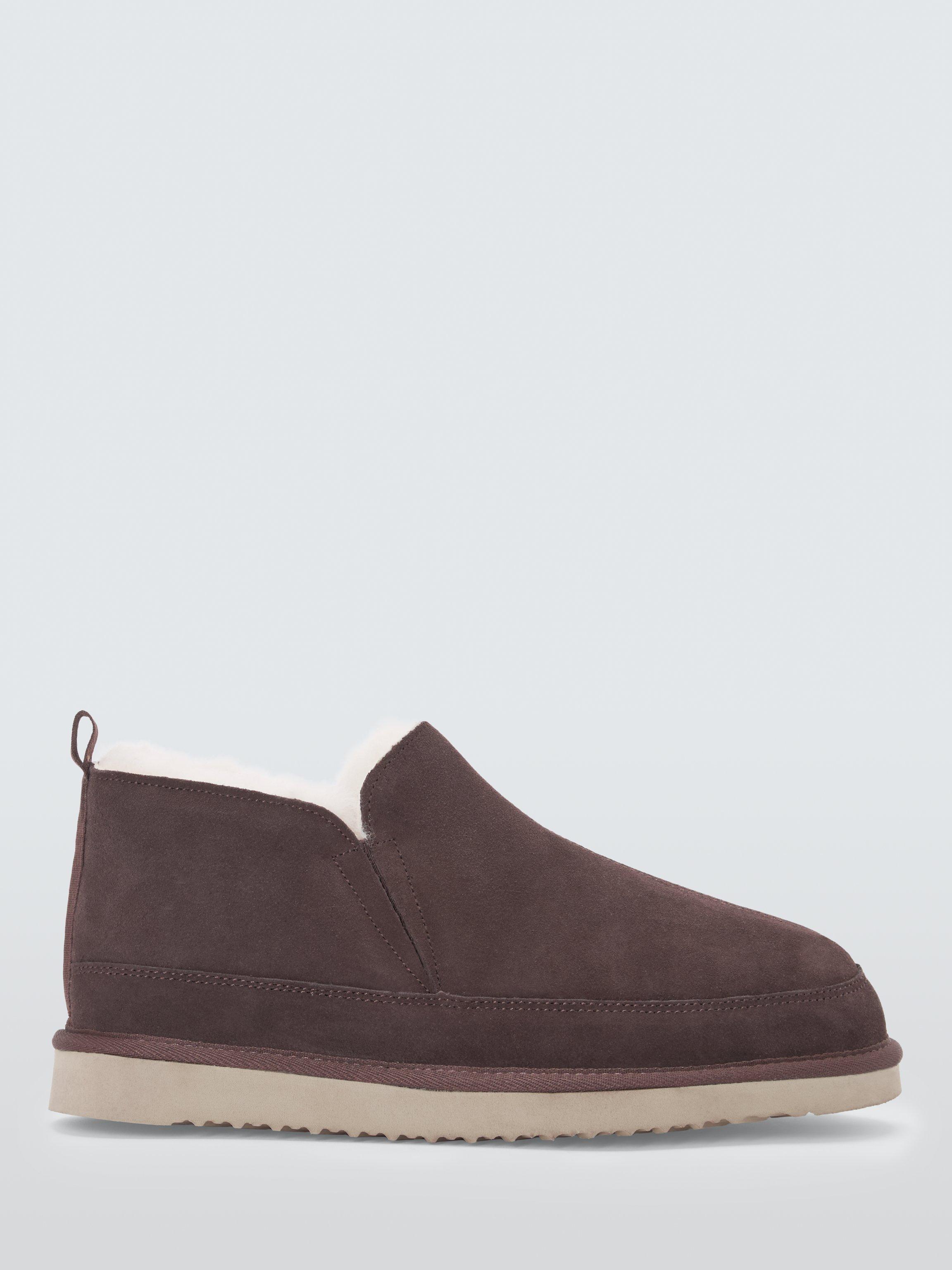 Product image 1 of 6, which shows John Lewis Sheepskin Slip-On Slippers, Brown, 7