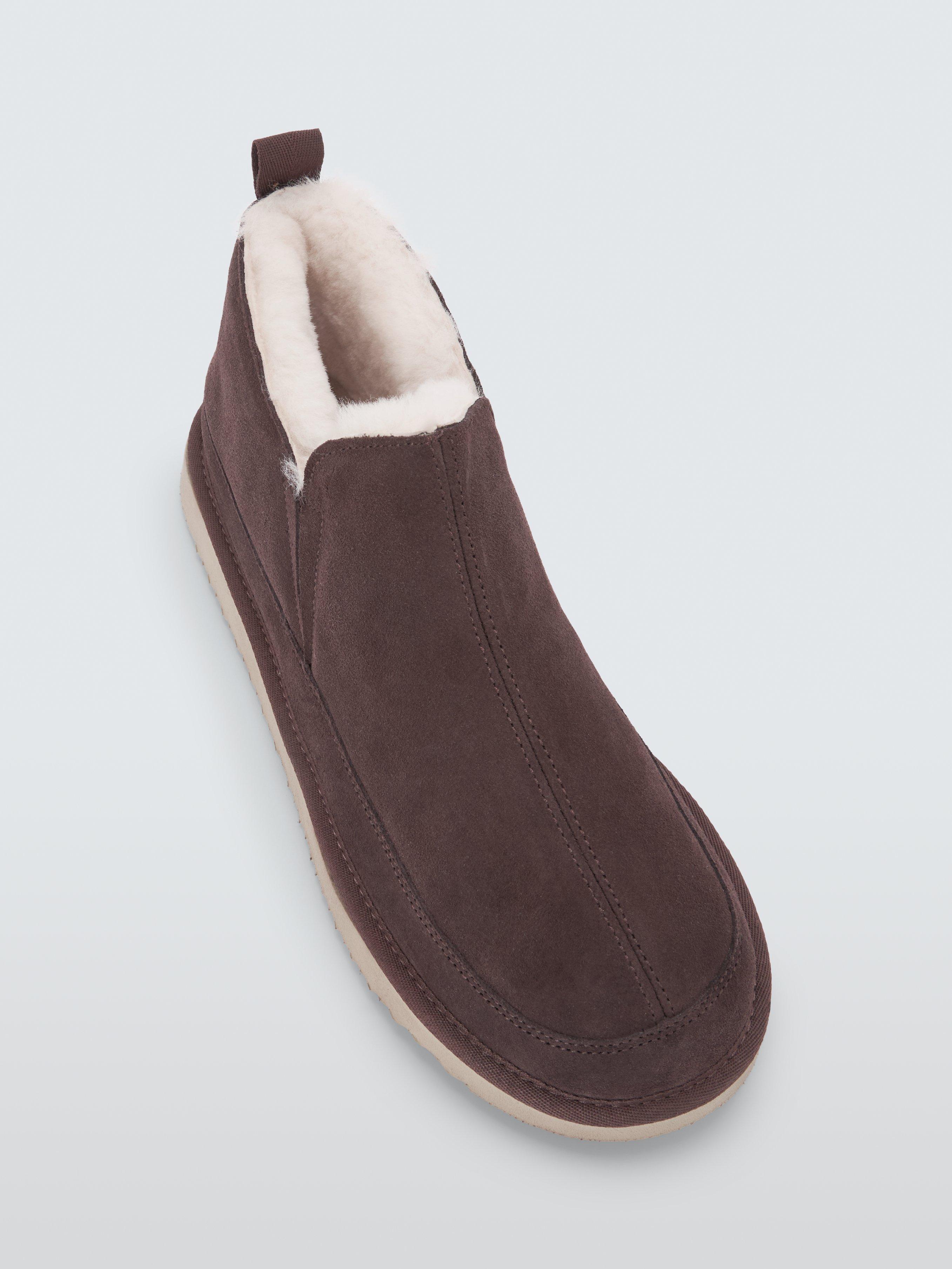 Product image 3 of 6, which shows John Lewis Sheepskin Slip-On Slippers, Brown, 7