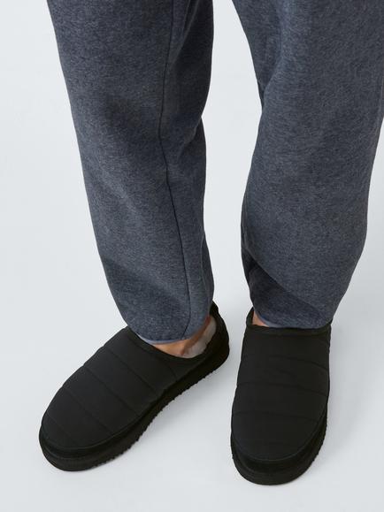 John Lewis Open Back Slippers - view 2, Black