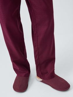 John Lewis Suede Slippers - view 2, Burgundy