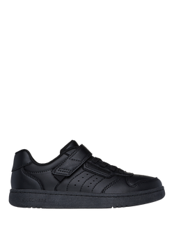 Skechers Kids' Quick Street Lace up Riptape School Shoes, Black