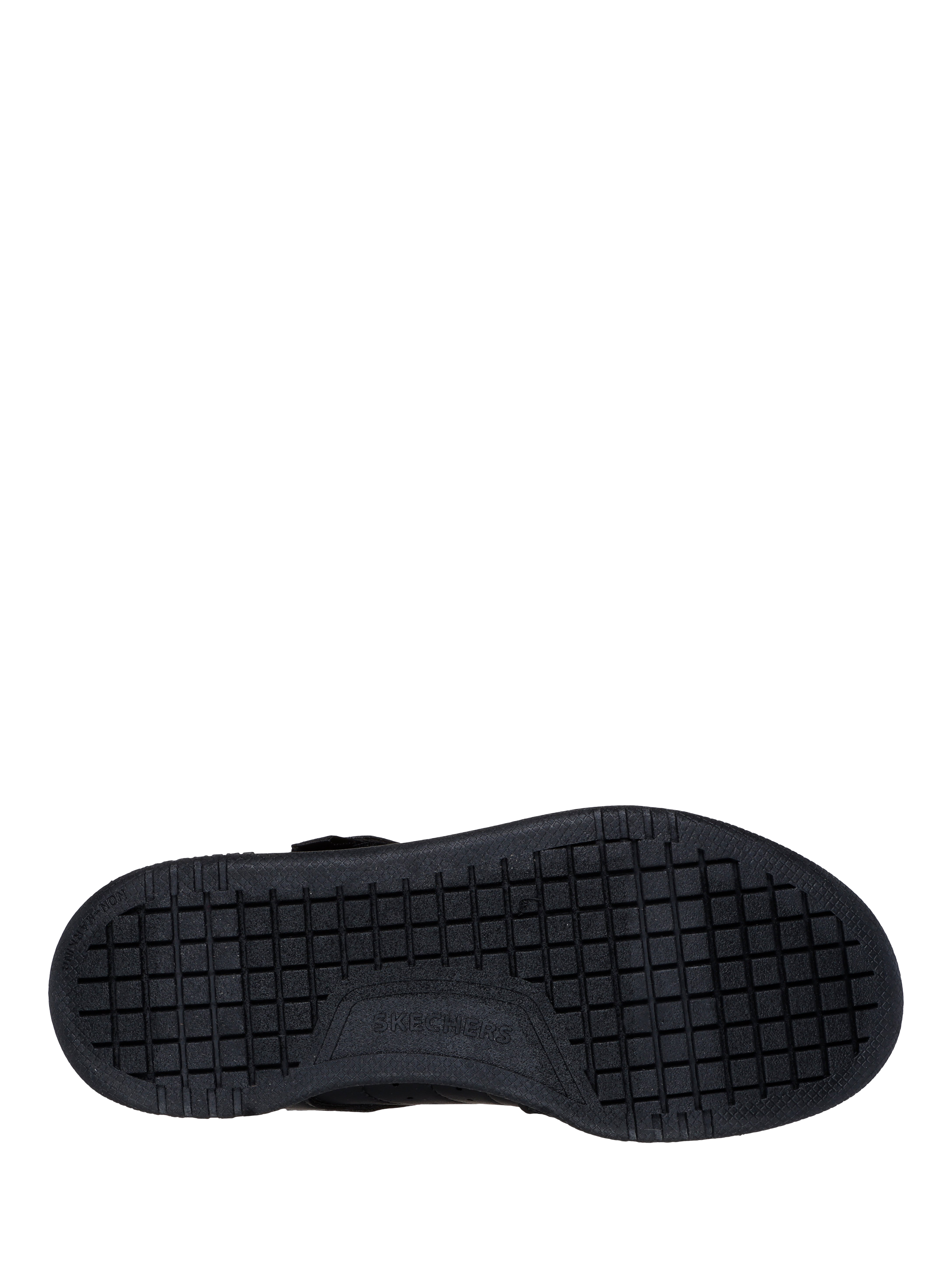 Product image 5 of 5, which shows Skechers Kids' Quick Street Lace up Riptape School Shoes, Black, EU27