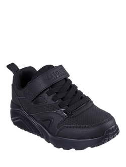 Skechers Kids' Street Uno Lite Echo Surge Lace Up Riptape School Shoes - view 2, Black