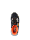 Skechers Kids' Slip-In Meteor Lights Trainers, Black/ Silver