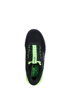 Skechers Kids' Slip-In Microspec Max Trainers, Black/Lime - view 2, Black/Lime