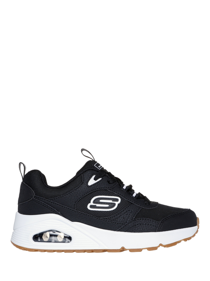 Skechers Kids' Street Uno Retro-Groove Trainers, Black, Black