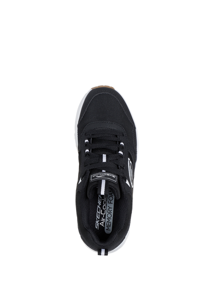 Skechers Kids' Street Uno Retro-Groove Trainers, Black - view 2, Black