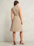 Hobbs Tia Sleeveless Shirt Dress, Neutral