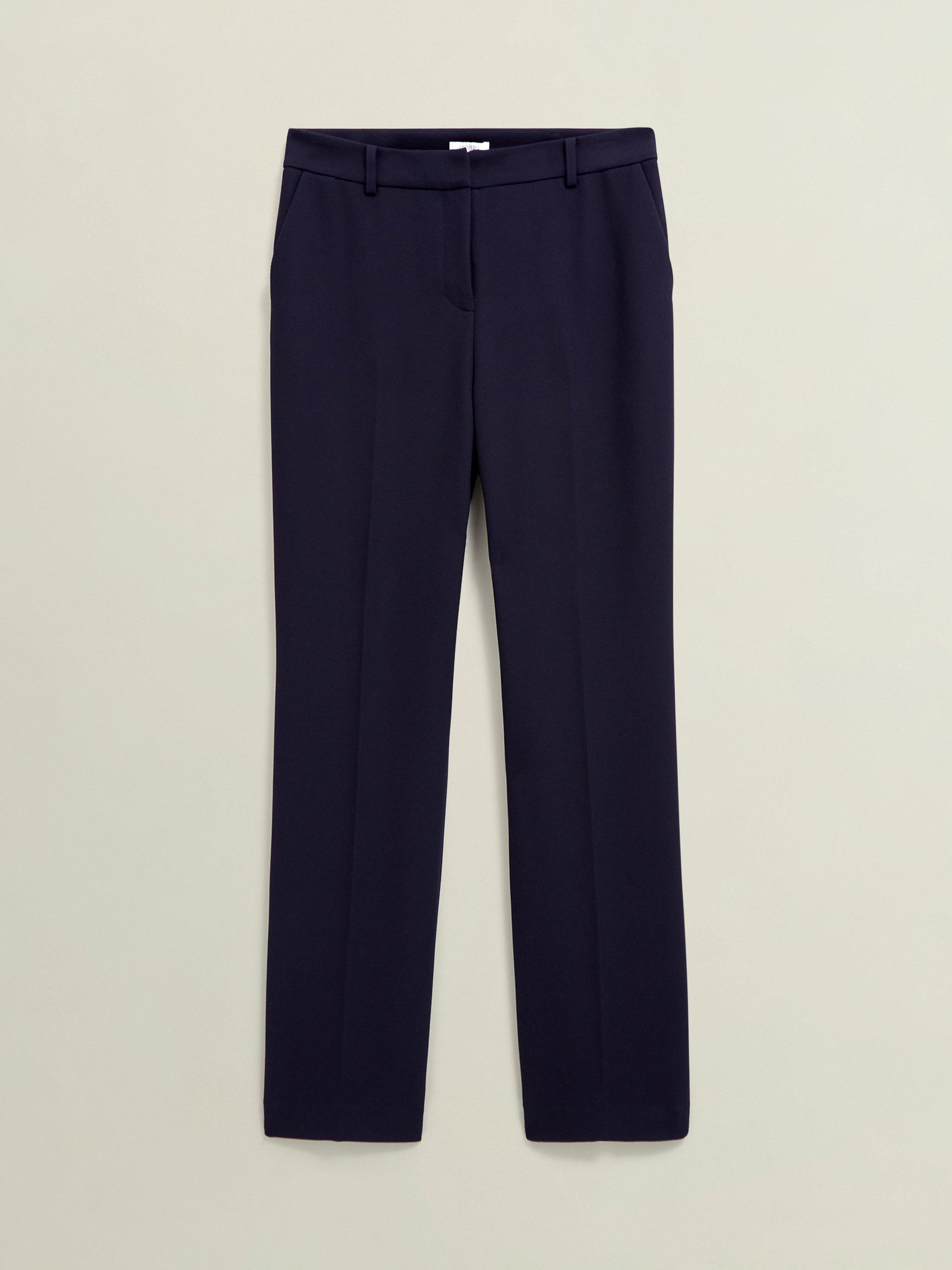 Product image 4 of 5, which shows Hobbs Aly Straight Tailored Trousers, Navy, 22